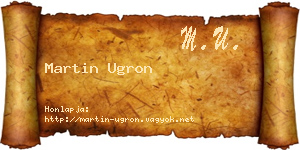 Martin Ugron névjegykártya